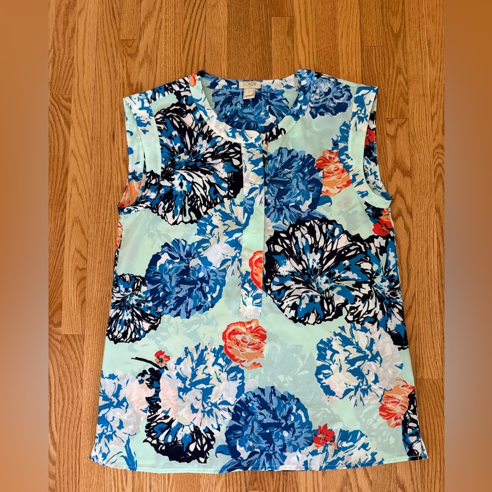 J. Crew Floral Sleeveless Top